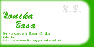 monika basa business card
